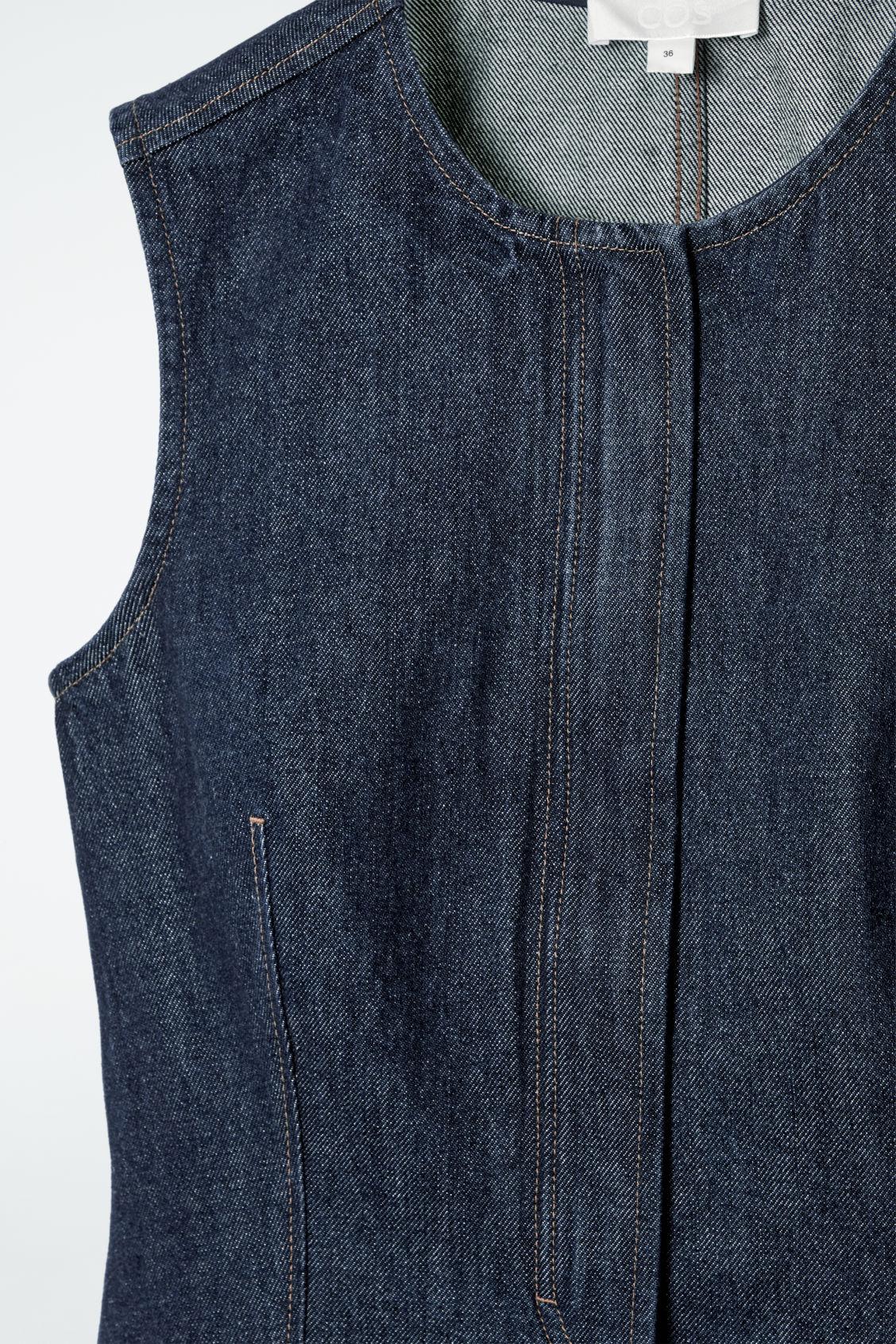 SLEEVELESS DENIM TOP Product Image