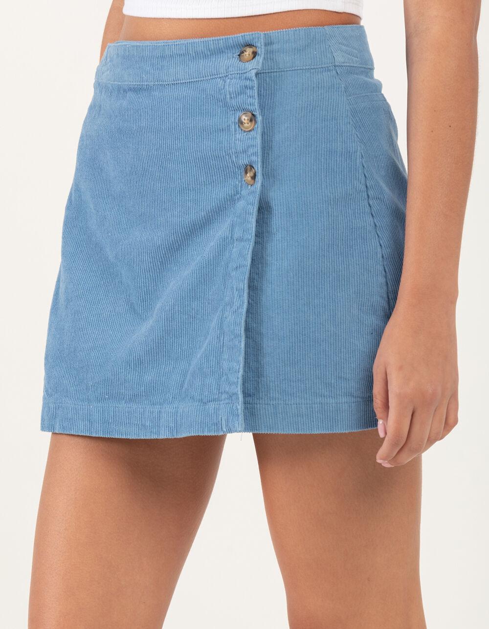 RSQ Womens Corduroy Wrap Skirt - DUSTY BLUE Product Image
