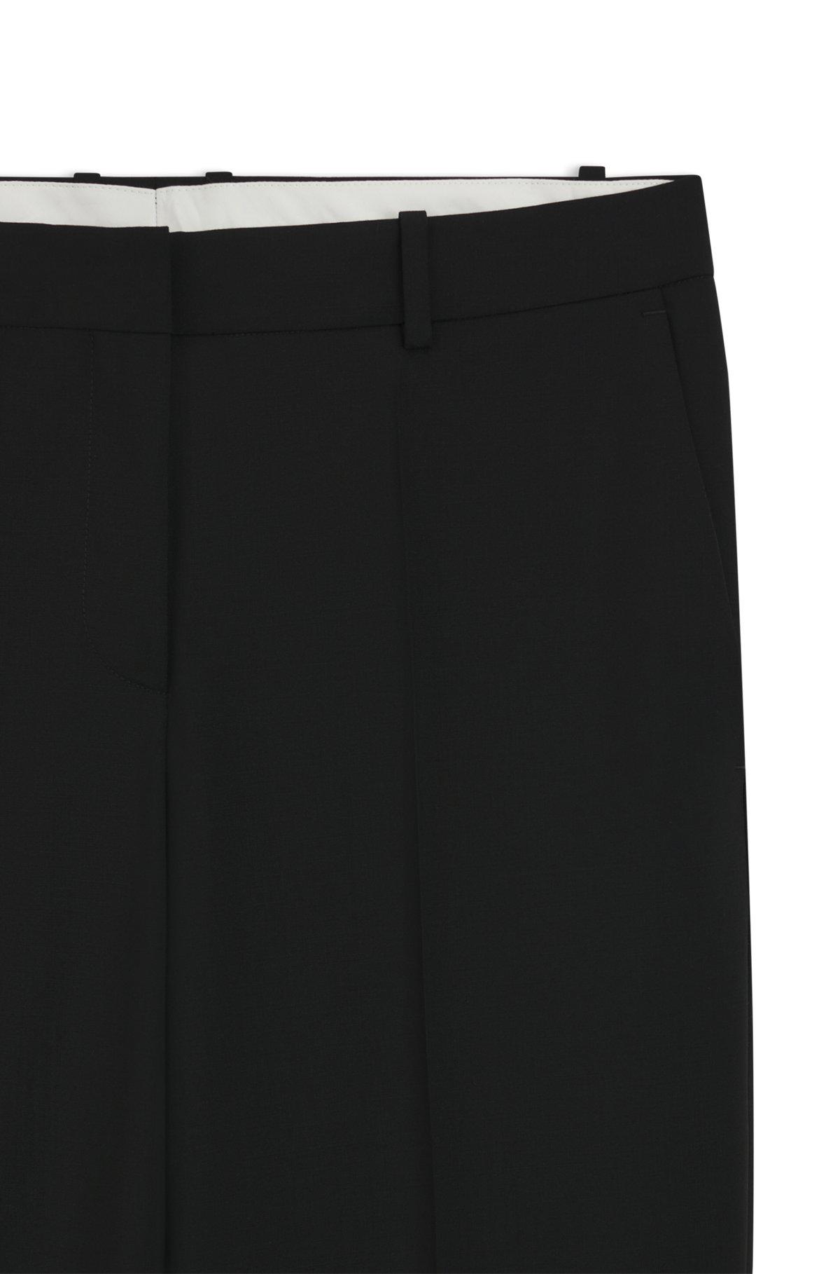BOSS - Straight-leg business pants in virgin wool - Black Product Image