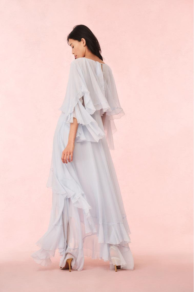Collia Silk Maxi Dress - PALE PINK Product Image