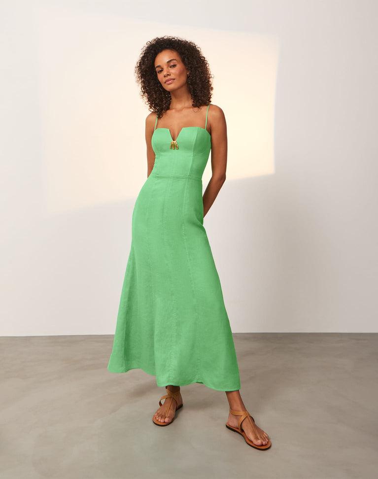 Lilith Detail Long Dress (Exchange Only) - Seaside Product Image