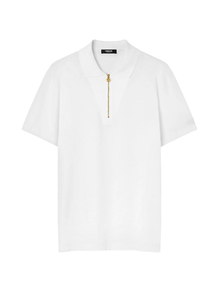 Mens Embroidered Quarter-Zip Polo Shirt Product Image