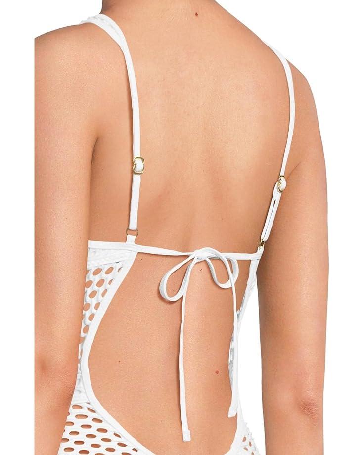 Colette Clare Crochet Flower Plunge One Piece Product Image