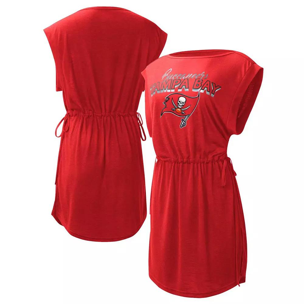 Women's G-III 4Her by Carl Banks Red Tampa Bay Buccaneers G.O.A.T. Swimsuit Cover-Up,  Product Image