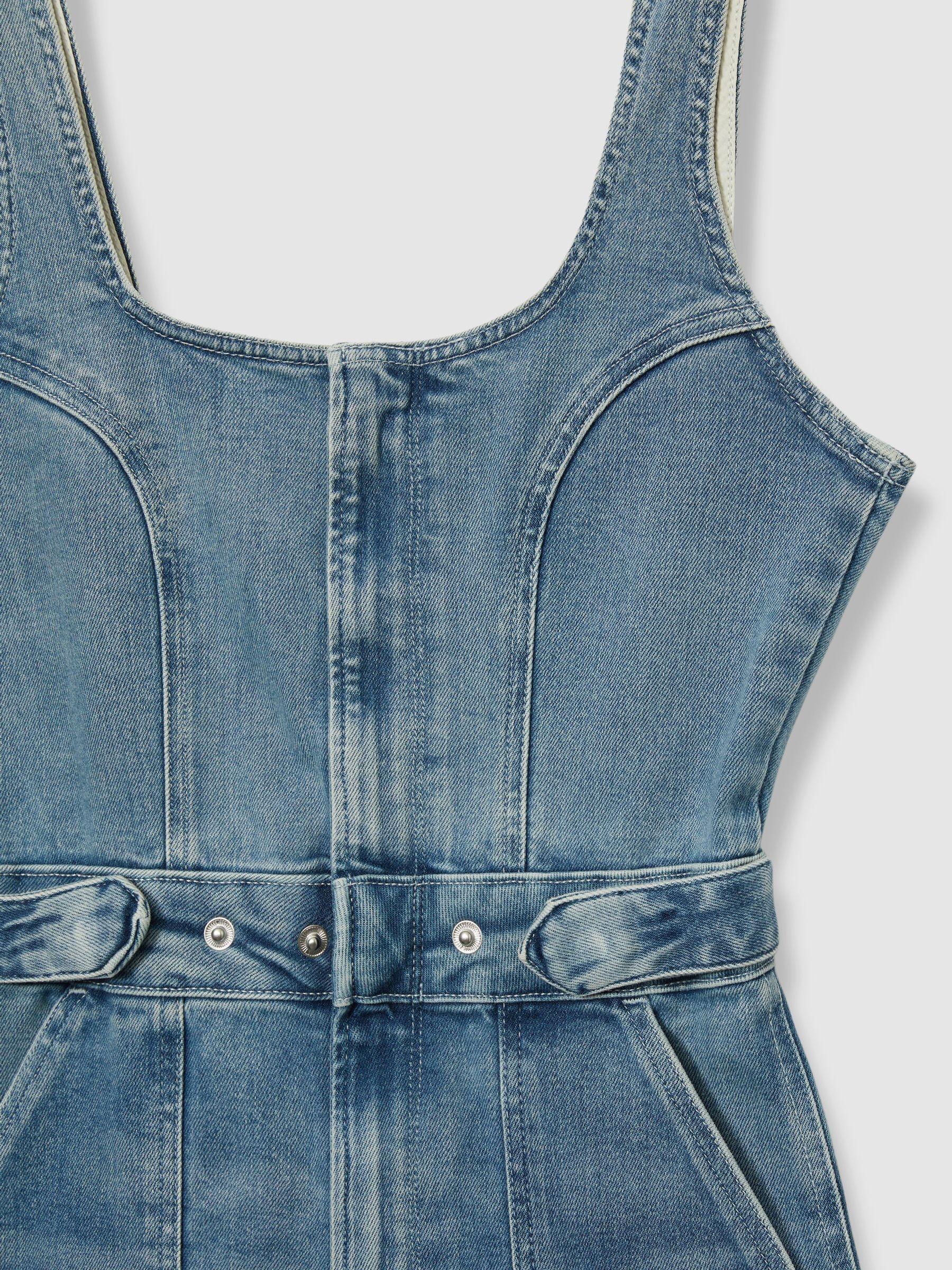 Good American Denim Jumpsuit in Mid Blue Product Image