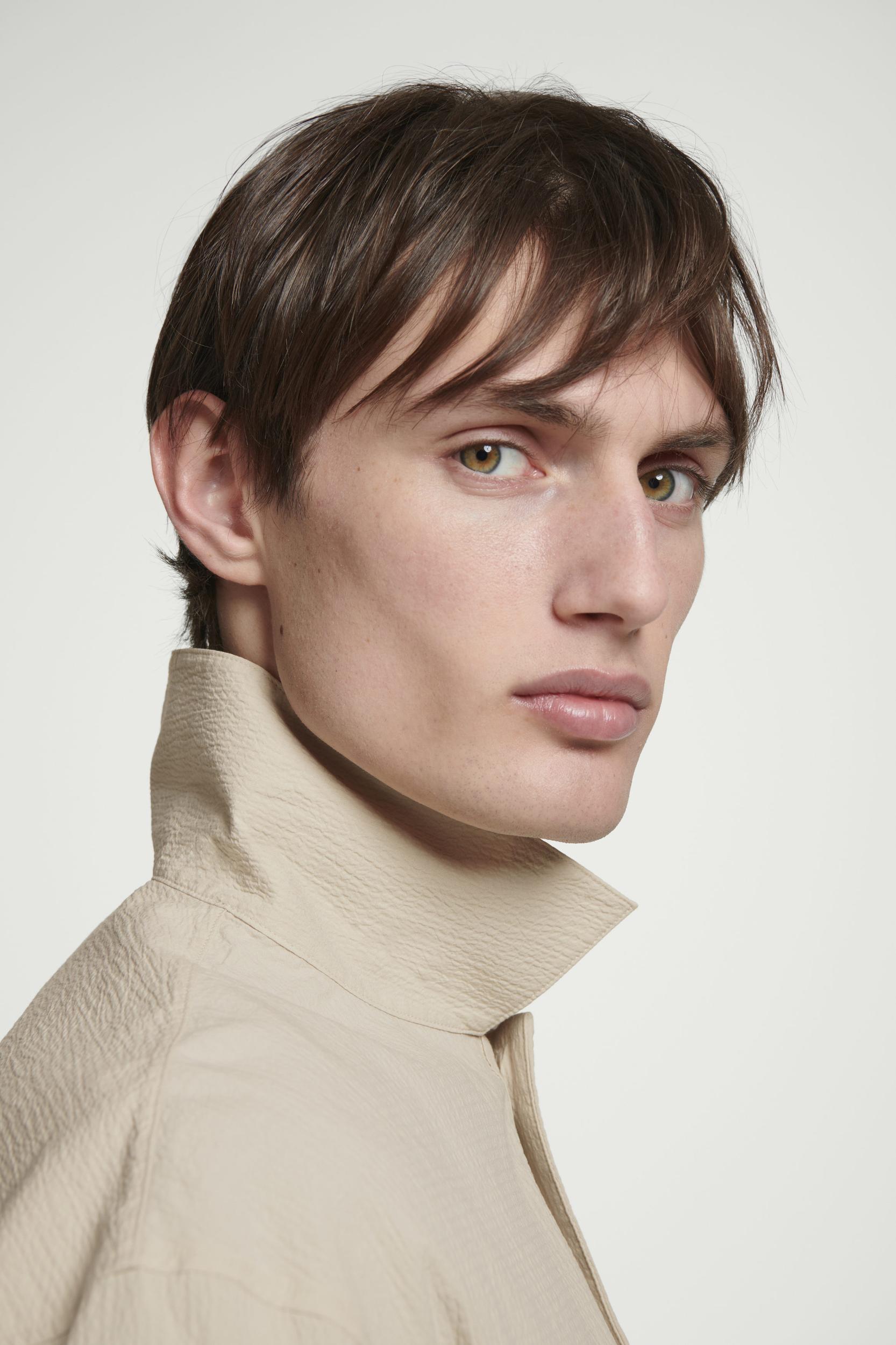 COTTON-SEERSUCKER POPOVER SHIRT Product Image