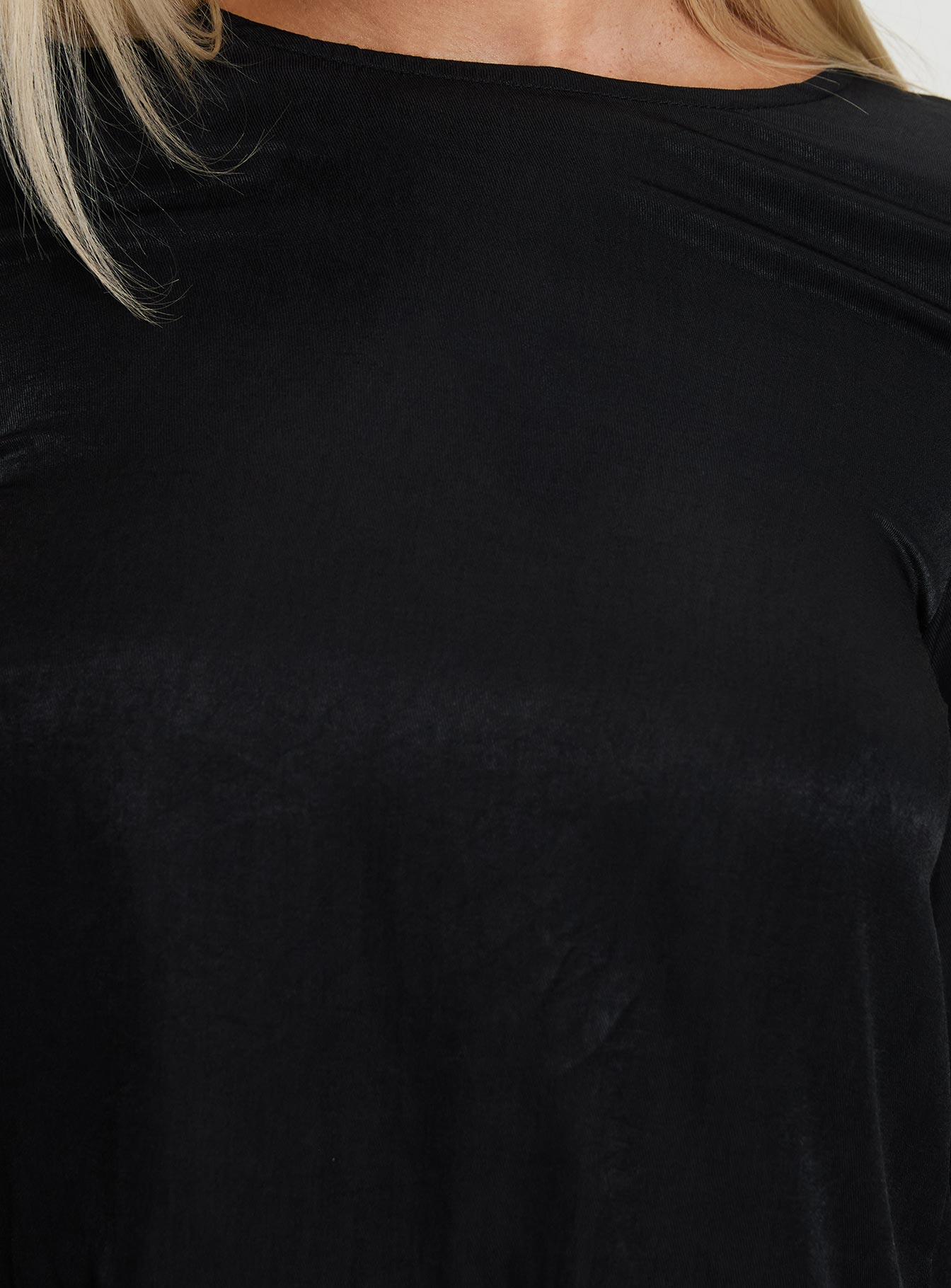 Rhydian Long Sleeve Tie Top Black Product Image