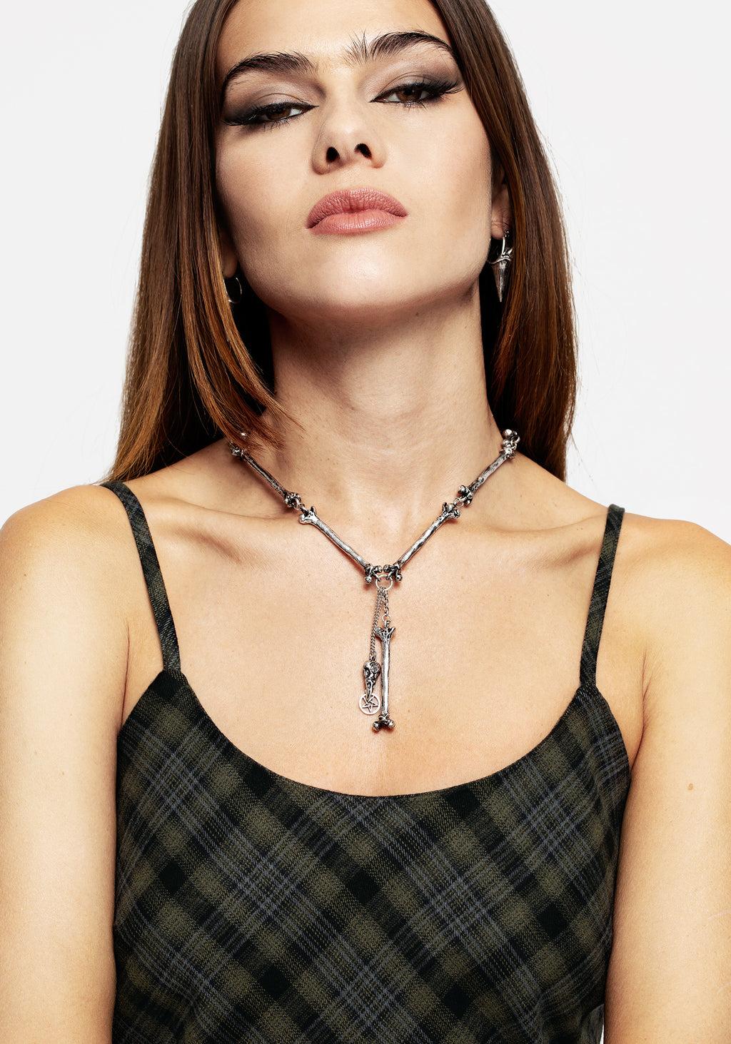 Osteomancy Raven Skull Necklace Product Image