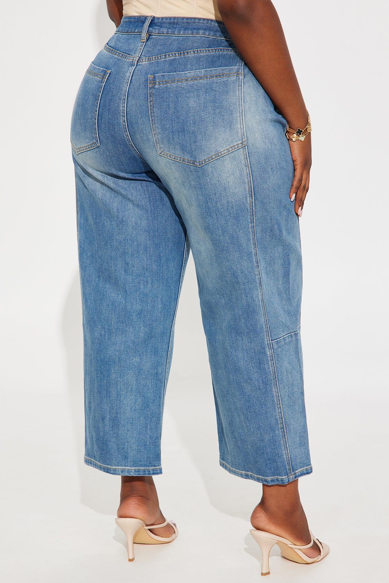 Overdrive Cropped Wide Leg Jeans - Medium Wash Female Product Image