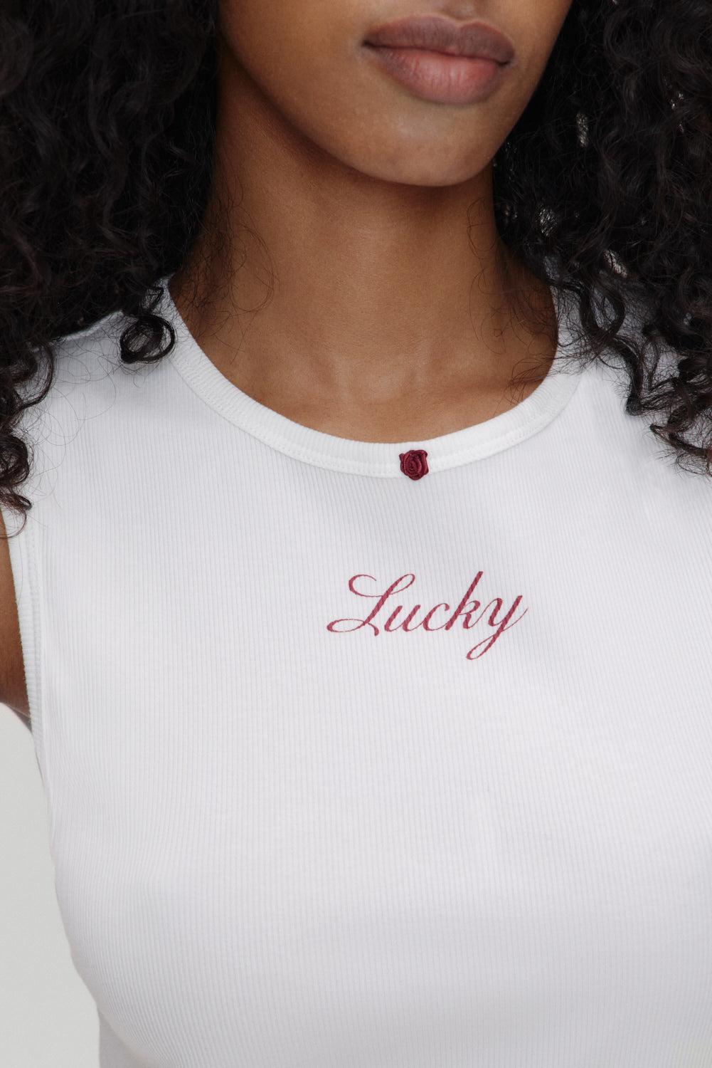 x BELLA HADID Reno Tank Top - Lone Star White Product Image