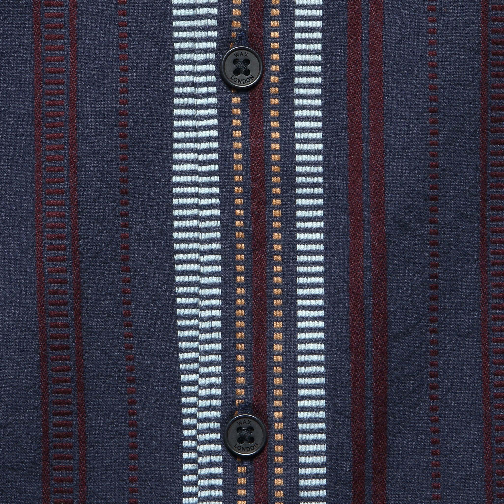 Didcot Dobby Stripe Shirt - Navy Product Image