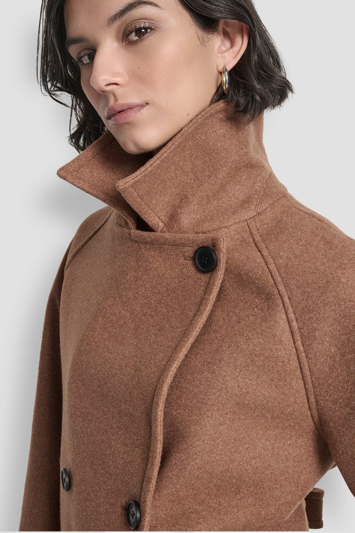 SHORT FAUX WOOL JACKET Product Image