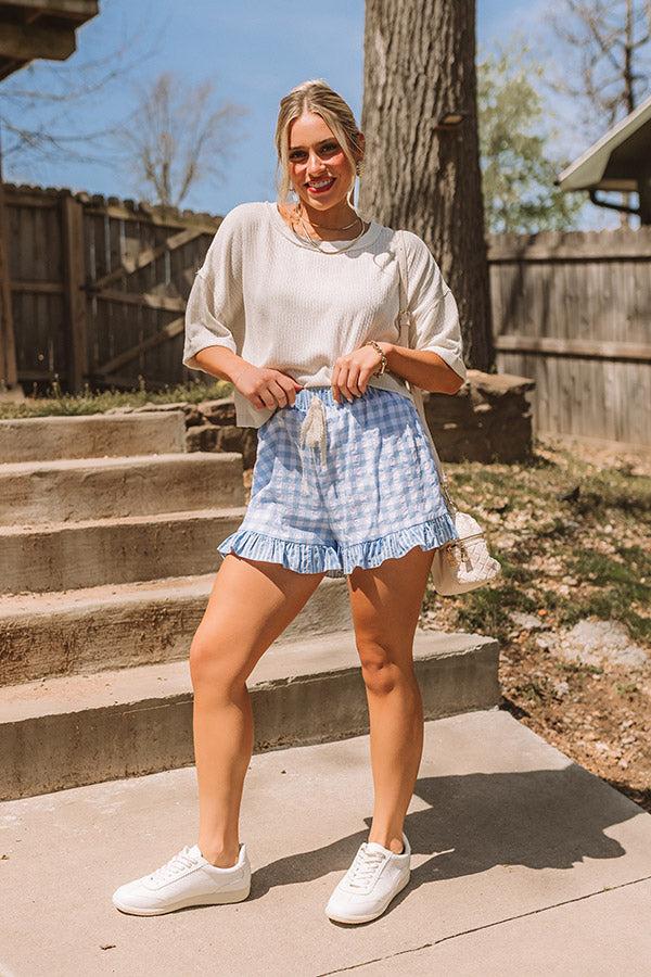 Picnic Chic High Waist Gingham Shorts Product Image