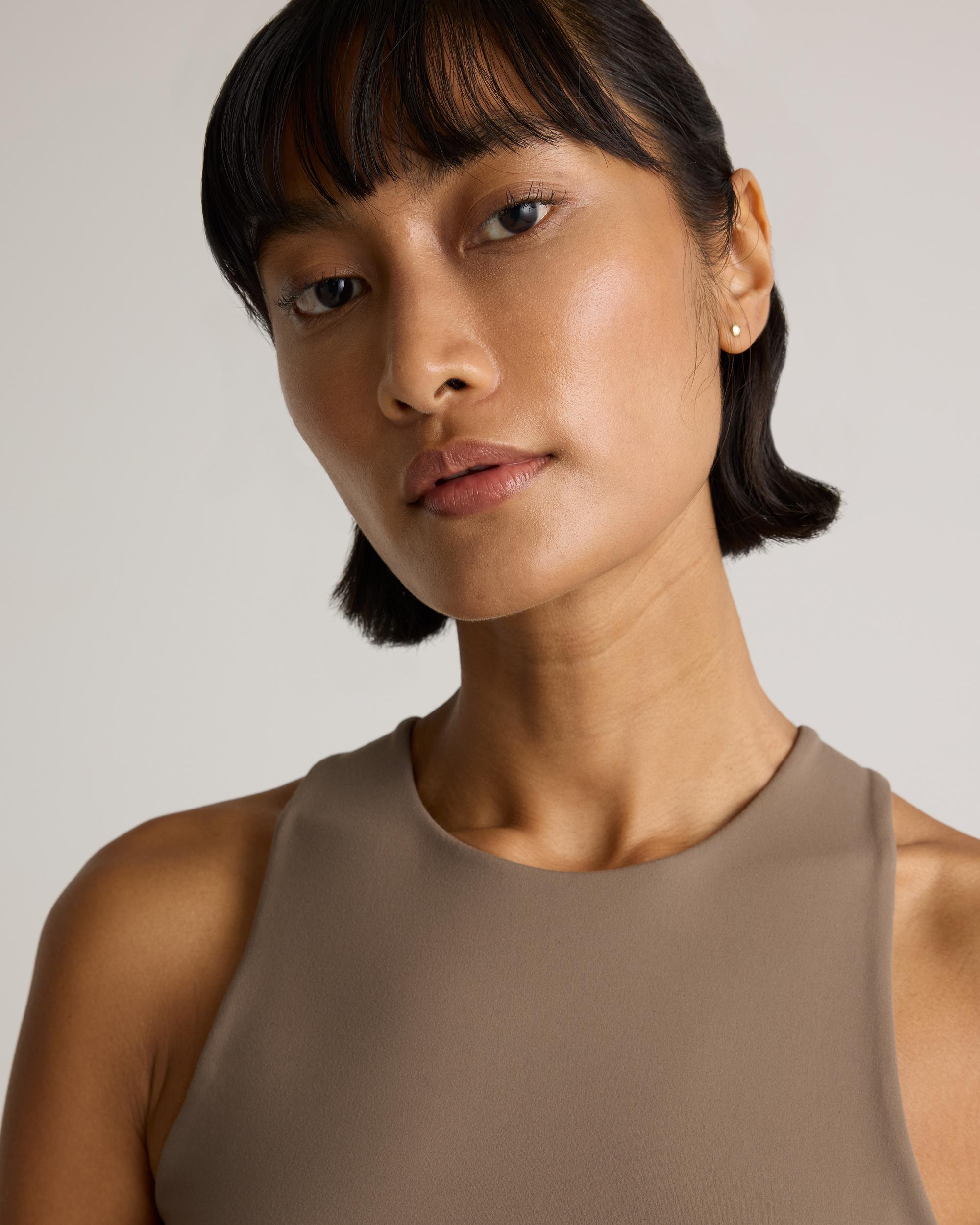 Quince | Women's Ultra-Form High-Neck Cropped Tank Top Nylon/Spandex Product Image