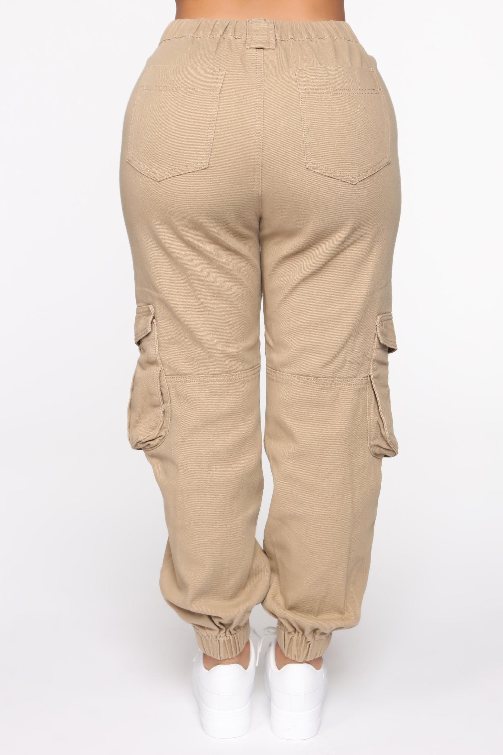 Leslie Cargo Joggers - Khaki Product Image