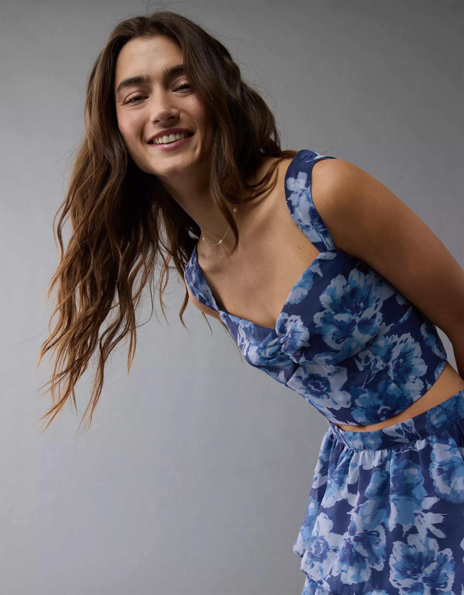 AE Floral Organza Maxi Skirt Set Product Image