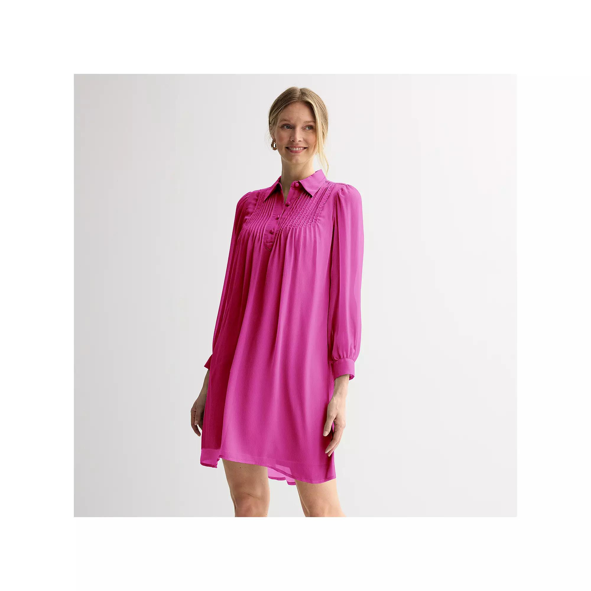 Women's Nine West Swing Pintuck Dress, Size: XL, Orchid Landscape Product Image