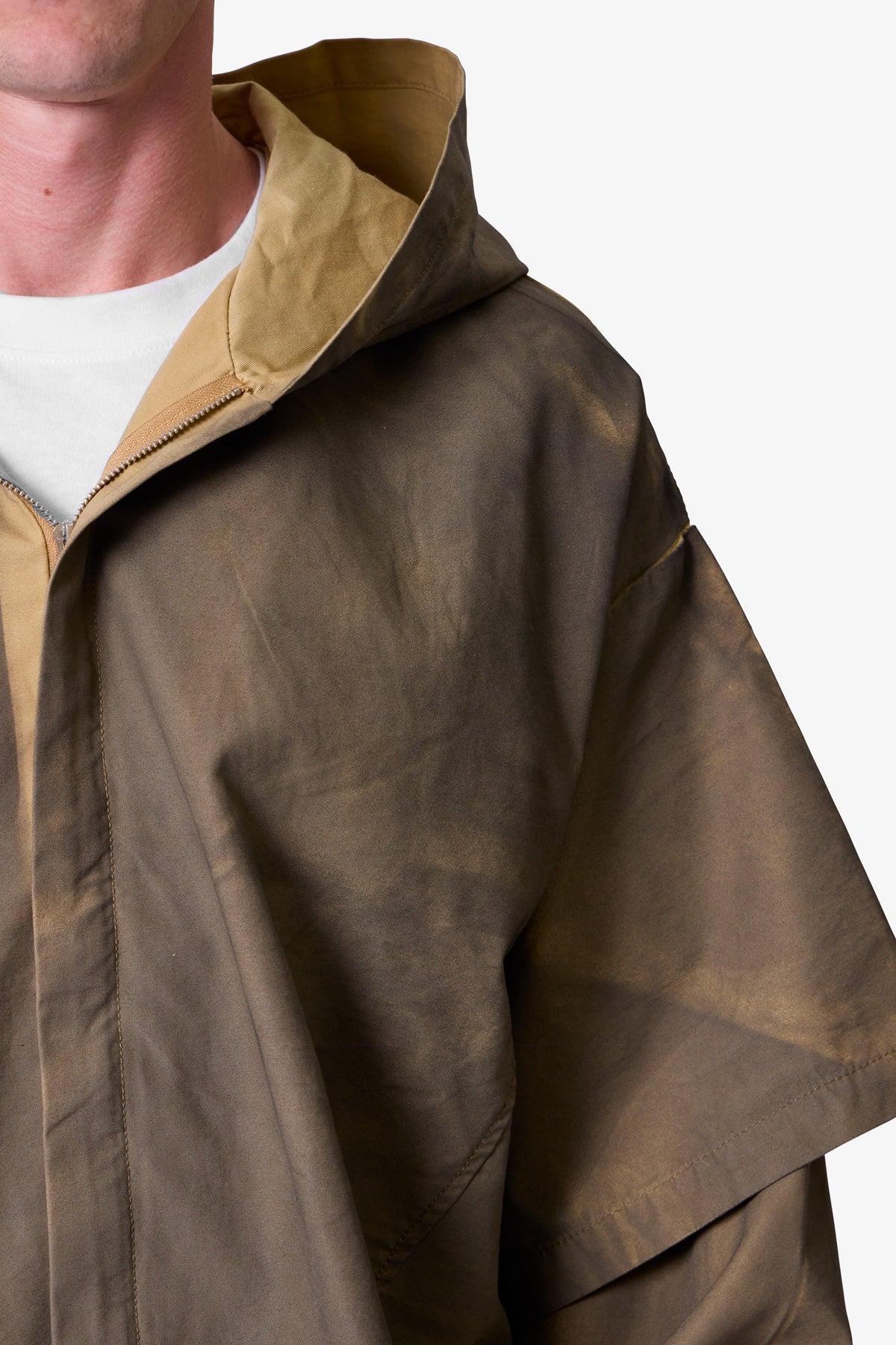 Oiled Hunting Poncho Jacket - Tan Product Image