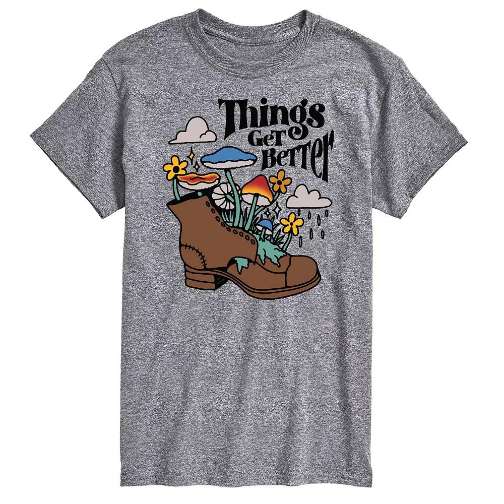 Big & Tall Things Get Better Tee, Men's,  Product Image