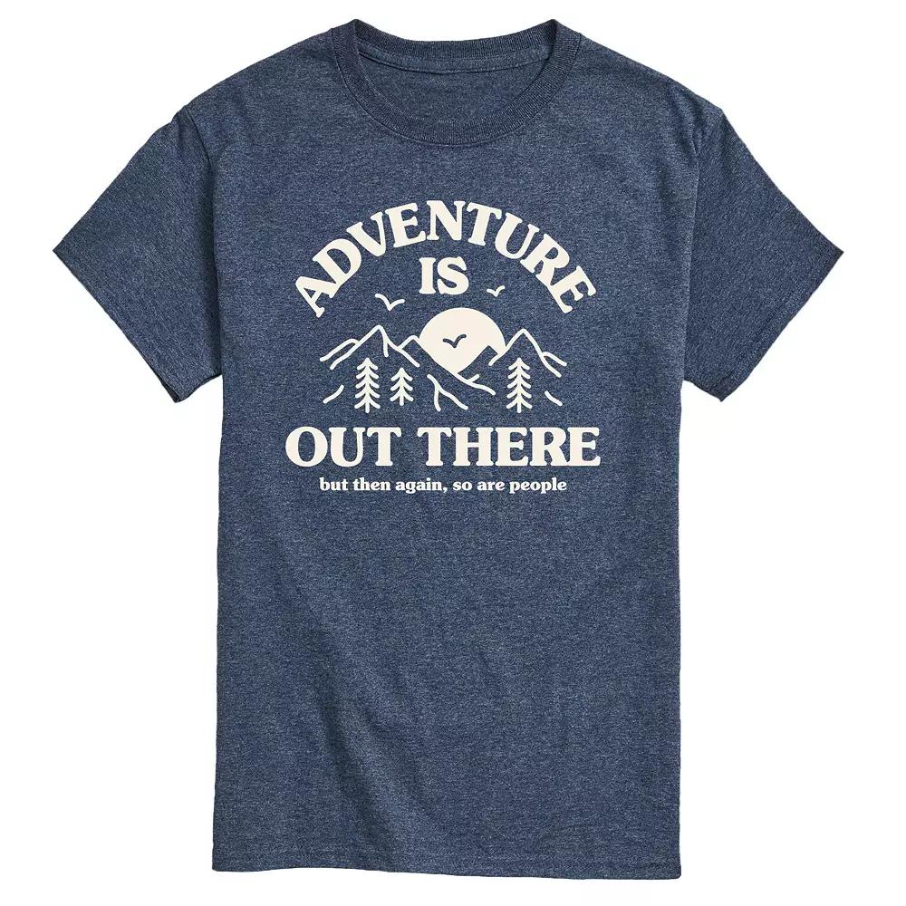Men's Adventure Is Out There So Are People Graphic Tee,  Product Image
