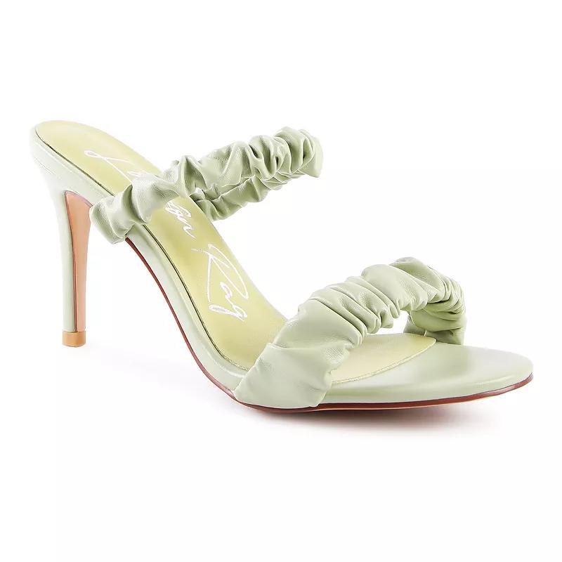 London Rag Gathered Around Slip-On Women's Heeled Sandals,  Product Image