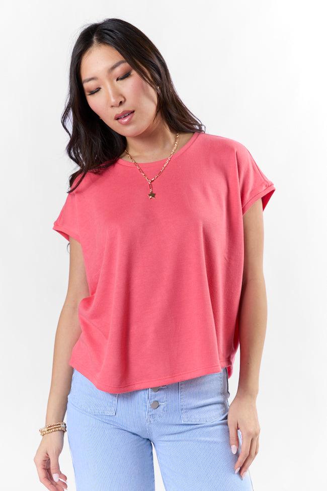 My Type Of Coral Knit Tee FINAL SALE Product Image