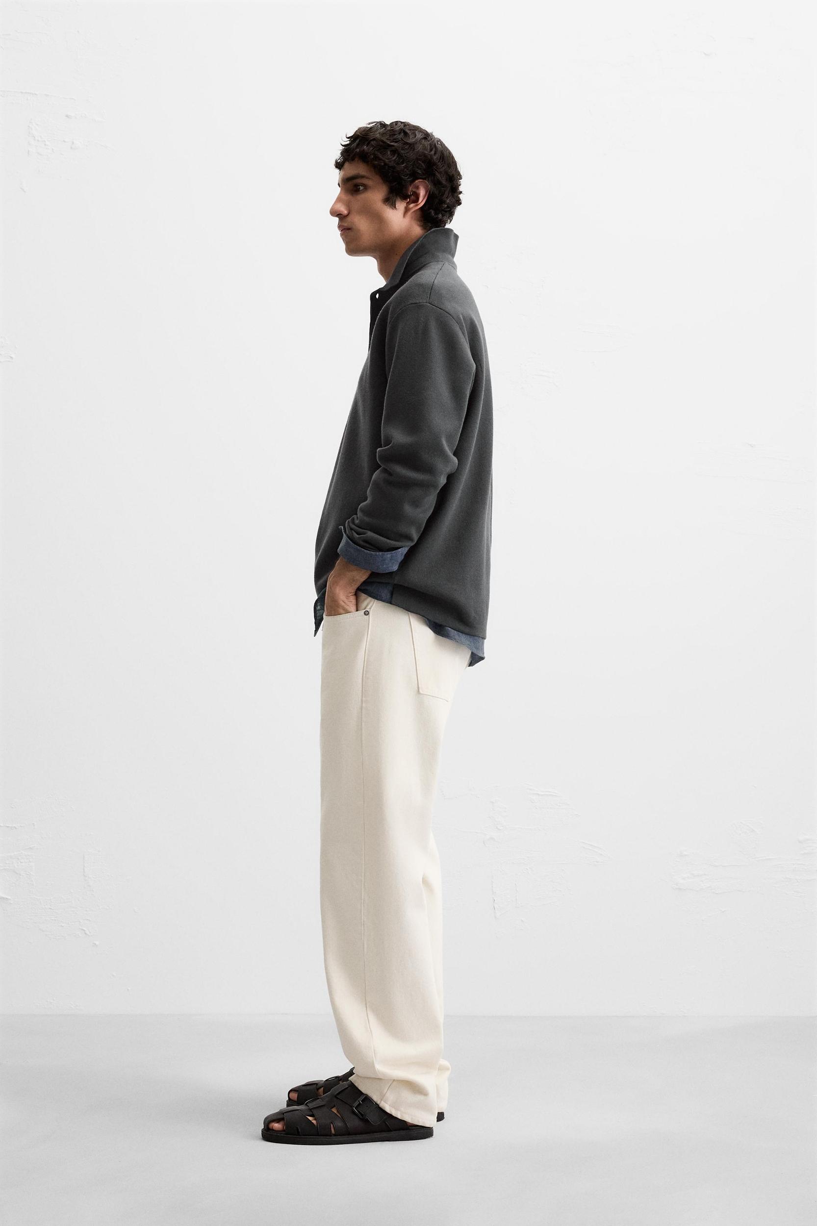 VISCOSE BLEND KNIT POLO SHIRT Product Image