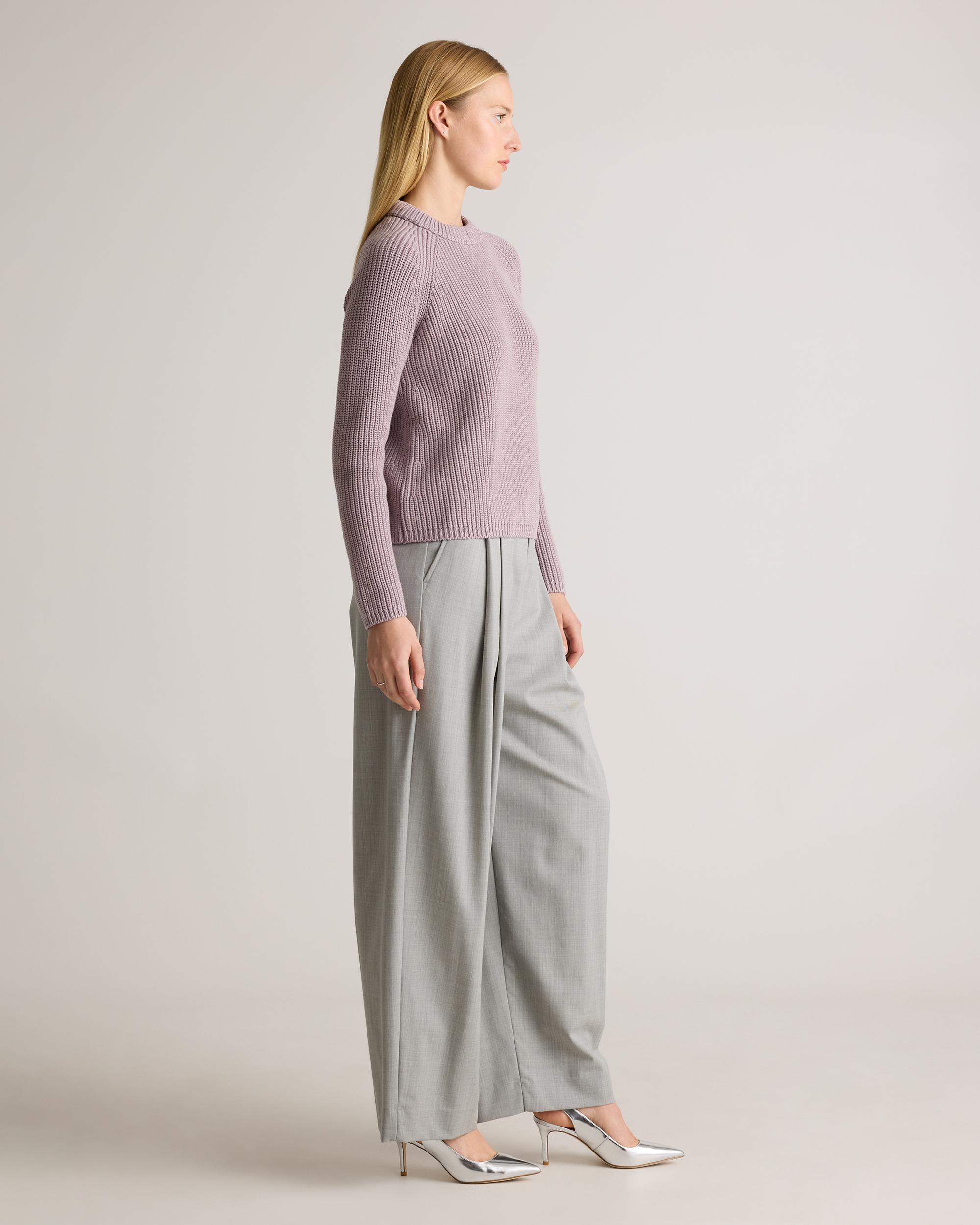 Quince | Women's Fisherman Crew Sweater Size XS, Organic Cotton Product Image