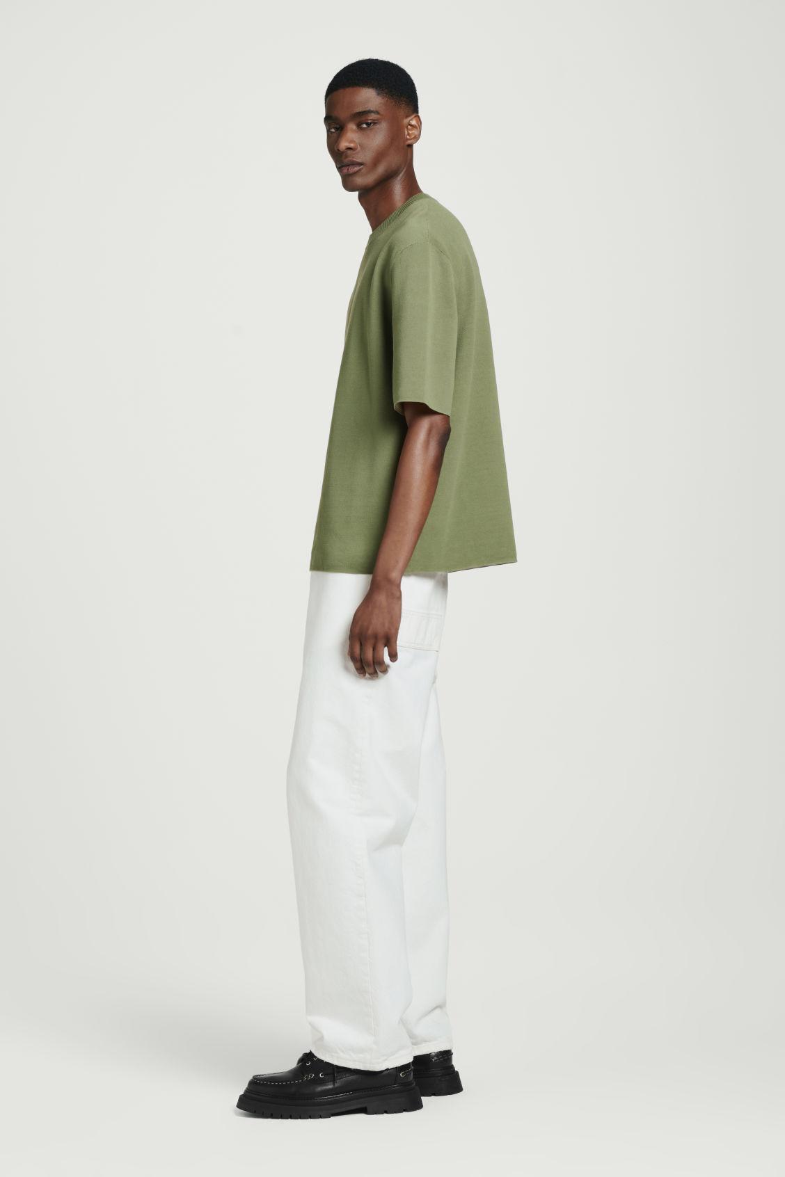 RELAXED DOUBLE-FACED KNIT T-SHIRT Product Image