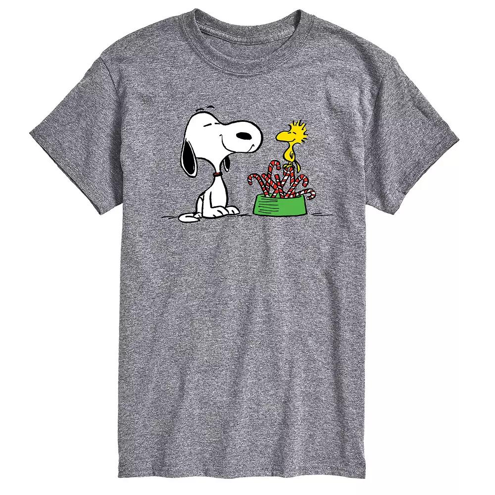 Big & Tall Peanuts Snoopy & Woodstock Candy Canes Graphic Tee, Men's,  Product Image