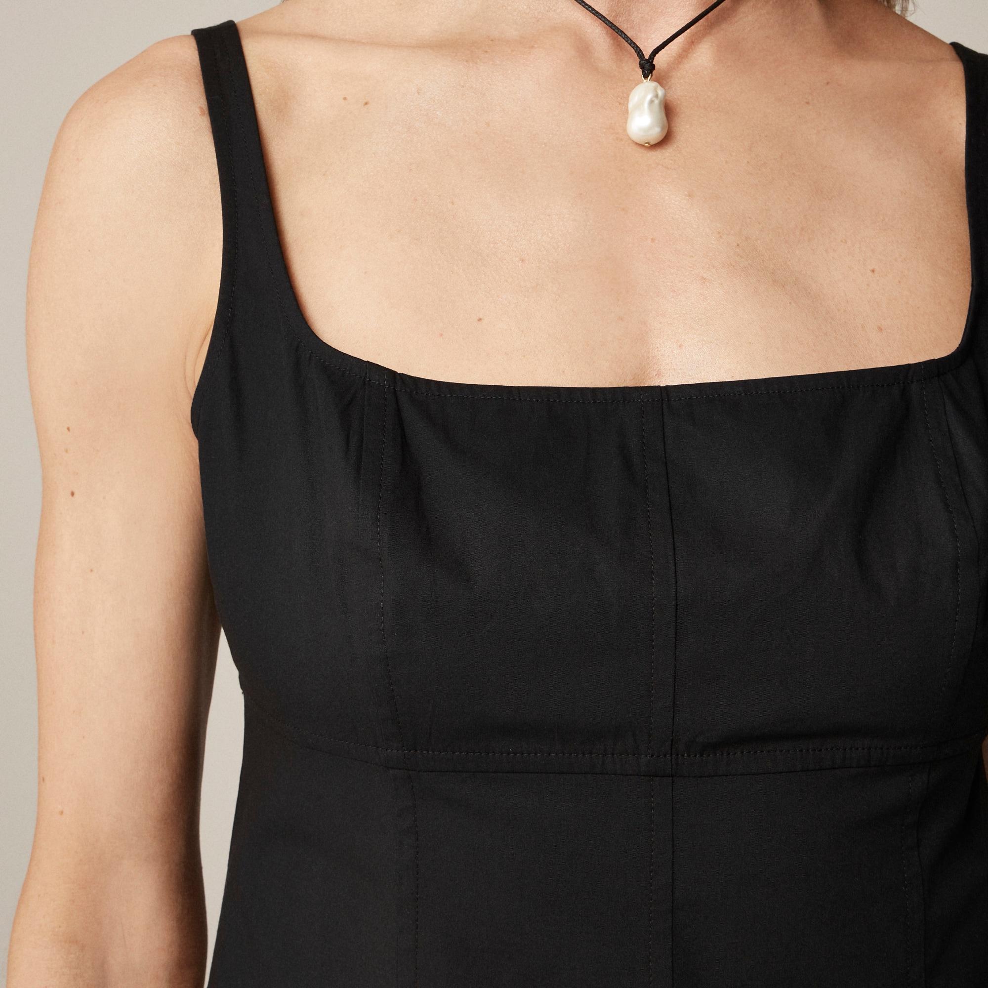 Squareneck seamed midi dress Product Image