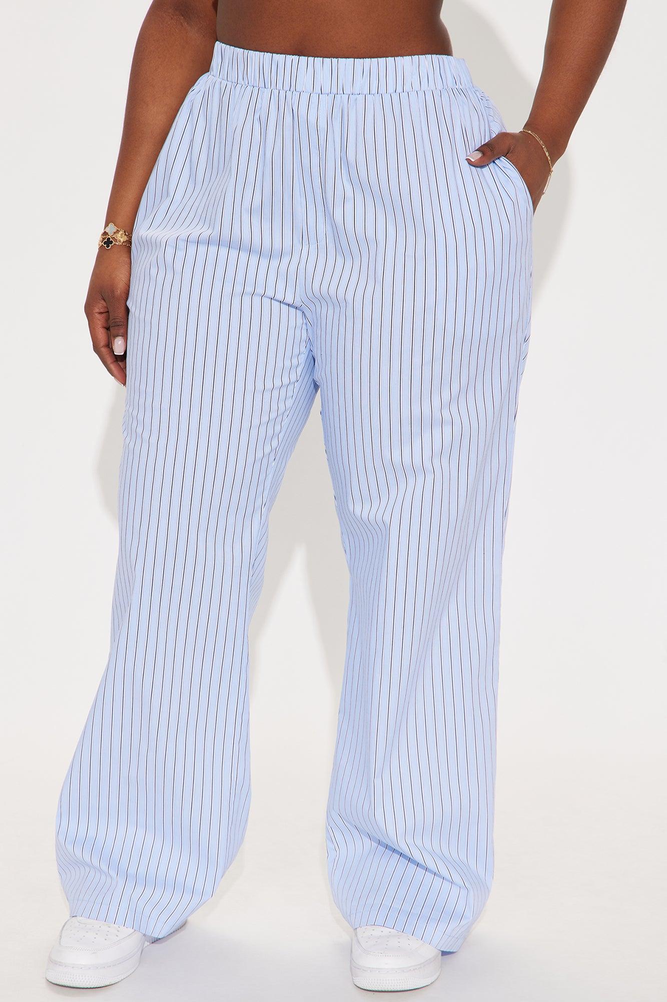 Tina Striped Boxer Pant - Blue Product Image