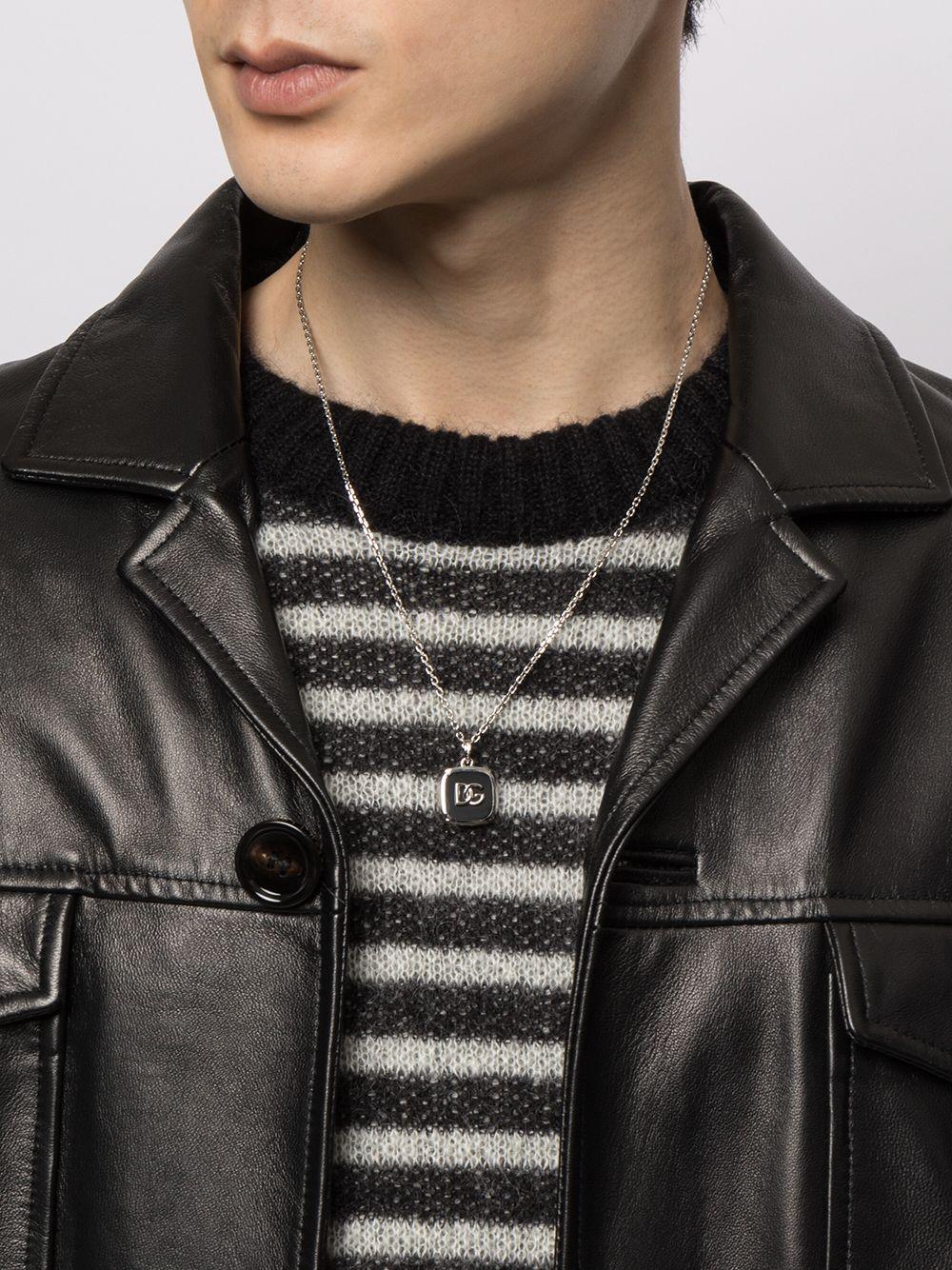 logo-plaque chain-link necklace  Product Image