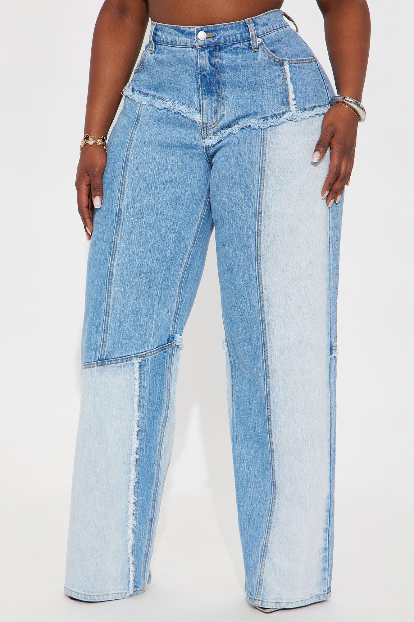 Mon Amour Wide Leg Denim Jeans - Medium Wash Female Product Image