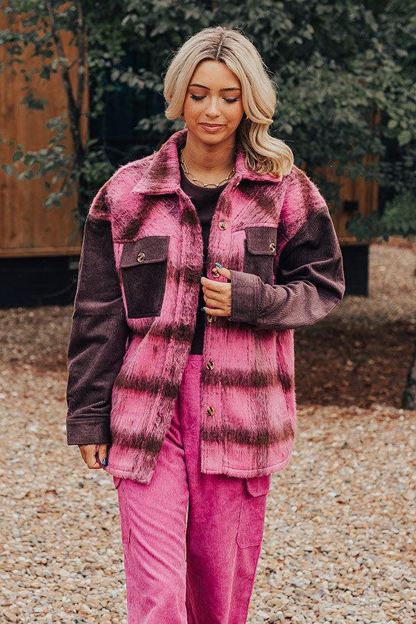 Cooler Weather Wishes Plaid Jacket Product Image