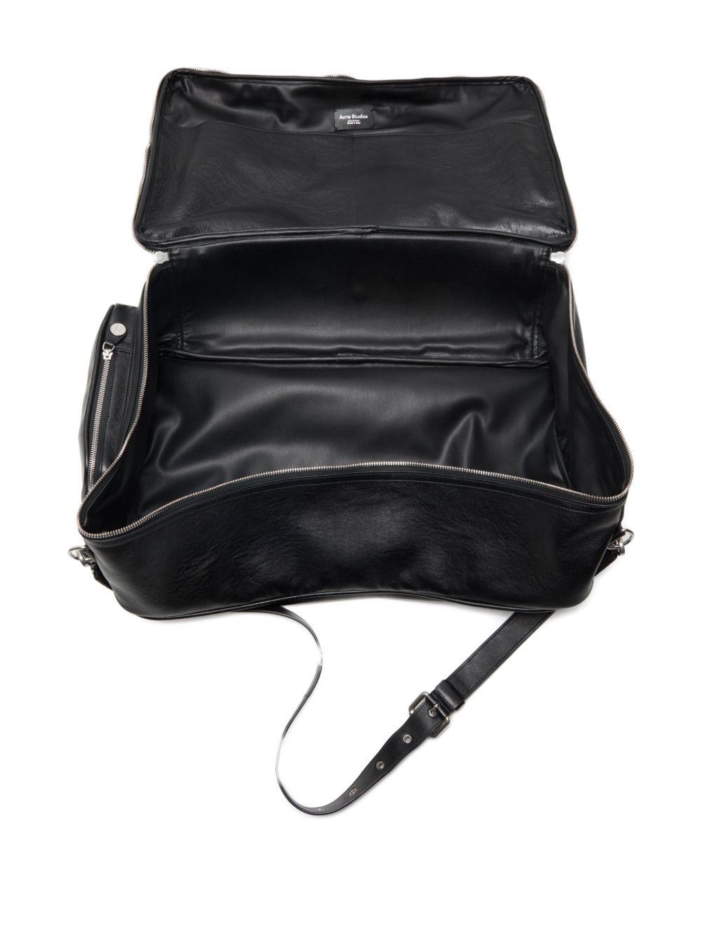 zip-fastening leather shoulder bag Product Image