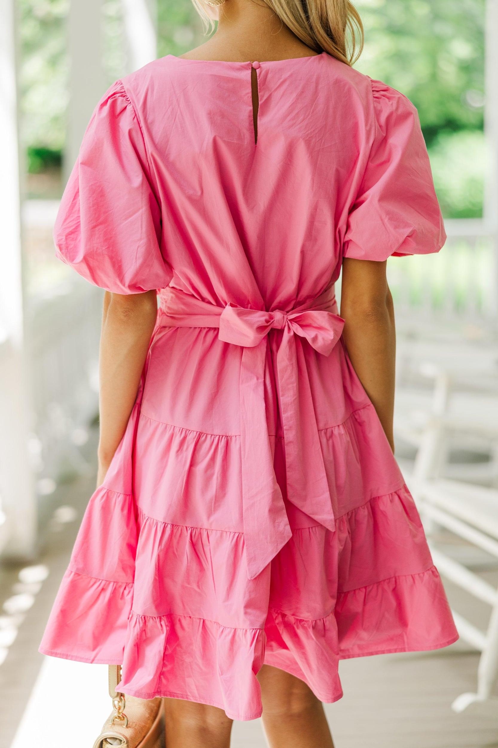 All True Pink Tiered Dress Female Product Image