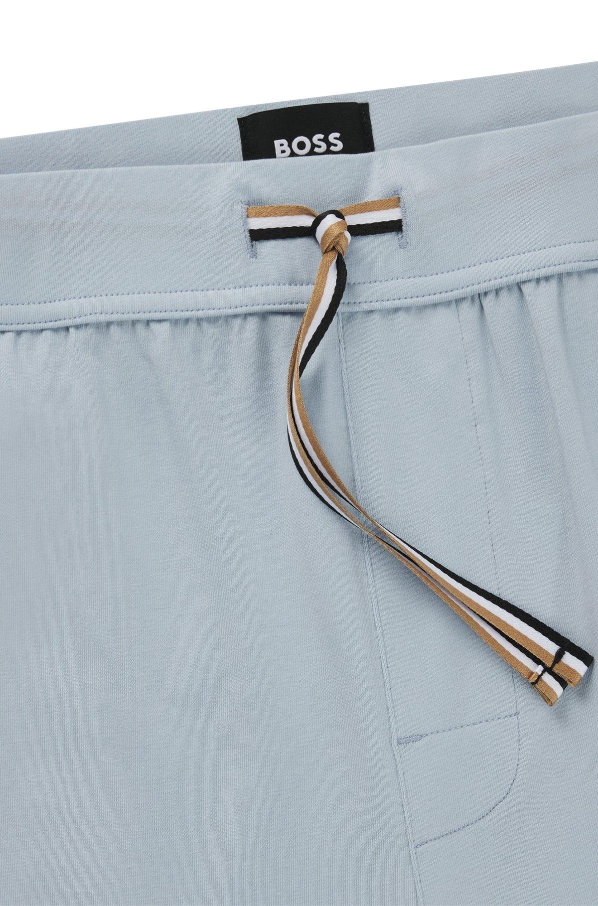 Stretch-cotton pajama shorts with logo print Product Image