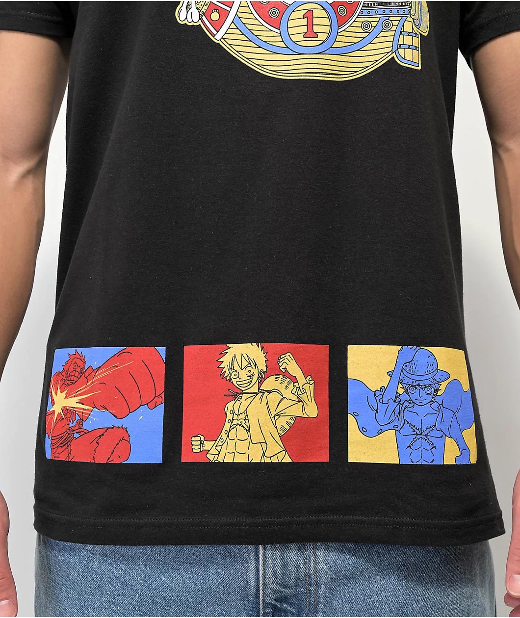 One Piece Thousand Crew Black T-Shirt Product Image