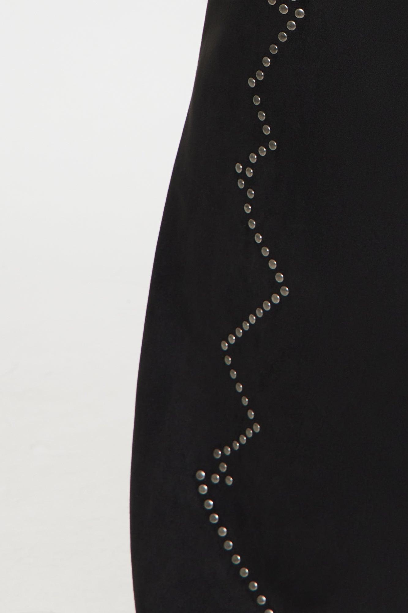 Miranda Faux Suede Flare Pants 33″ - Black Female Product Image