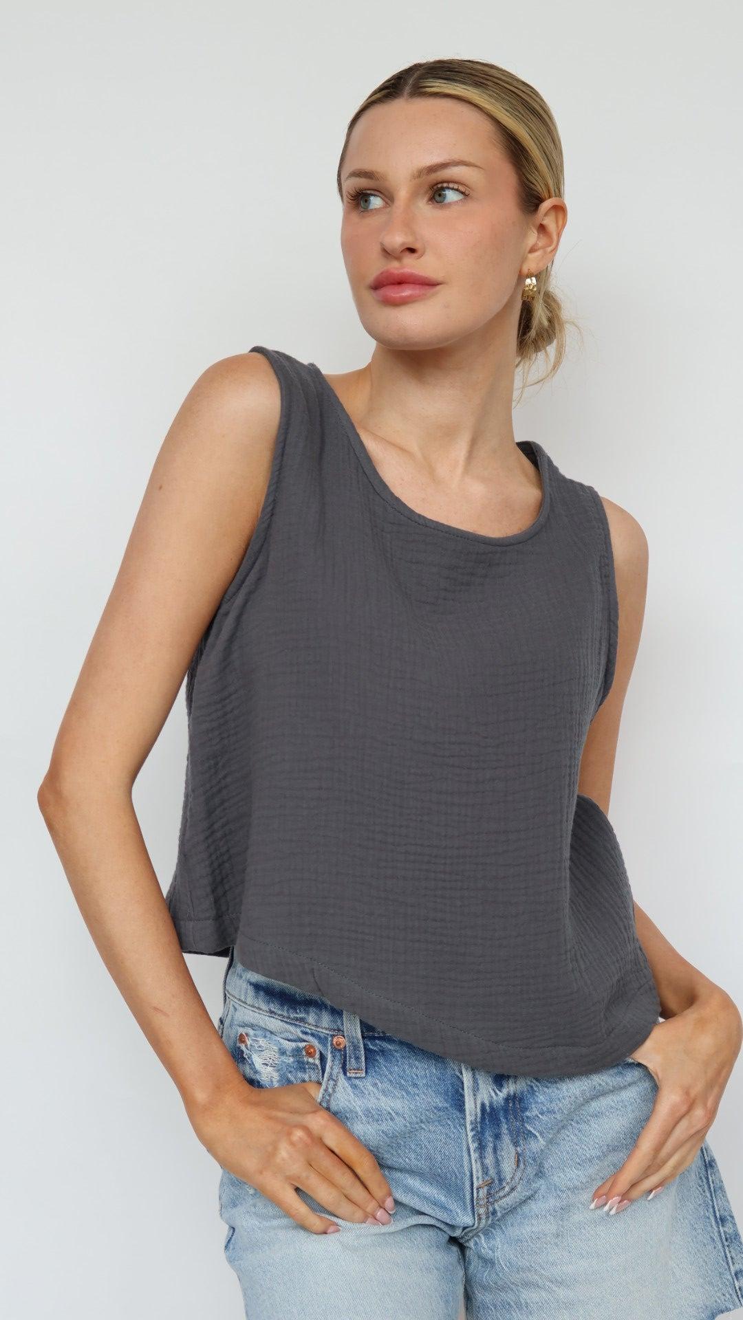 Emerson Round Neck Sleeveless Top Product Image