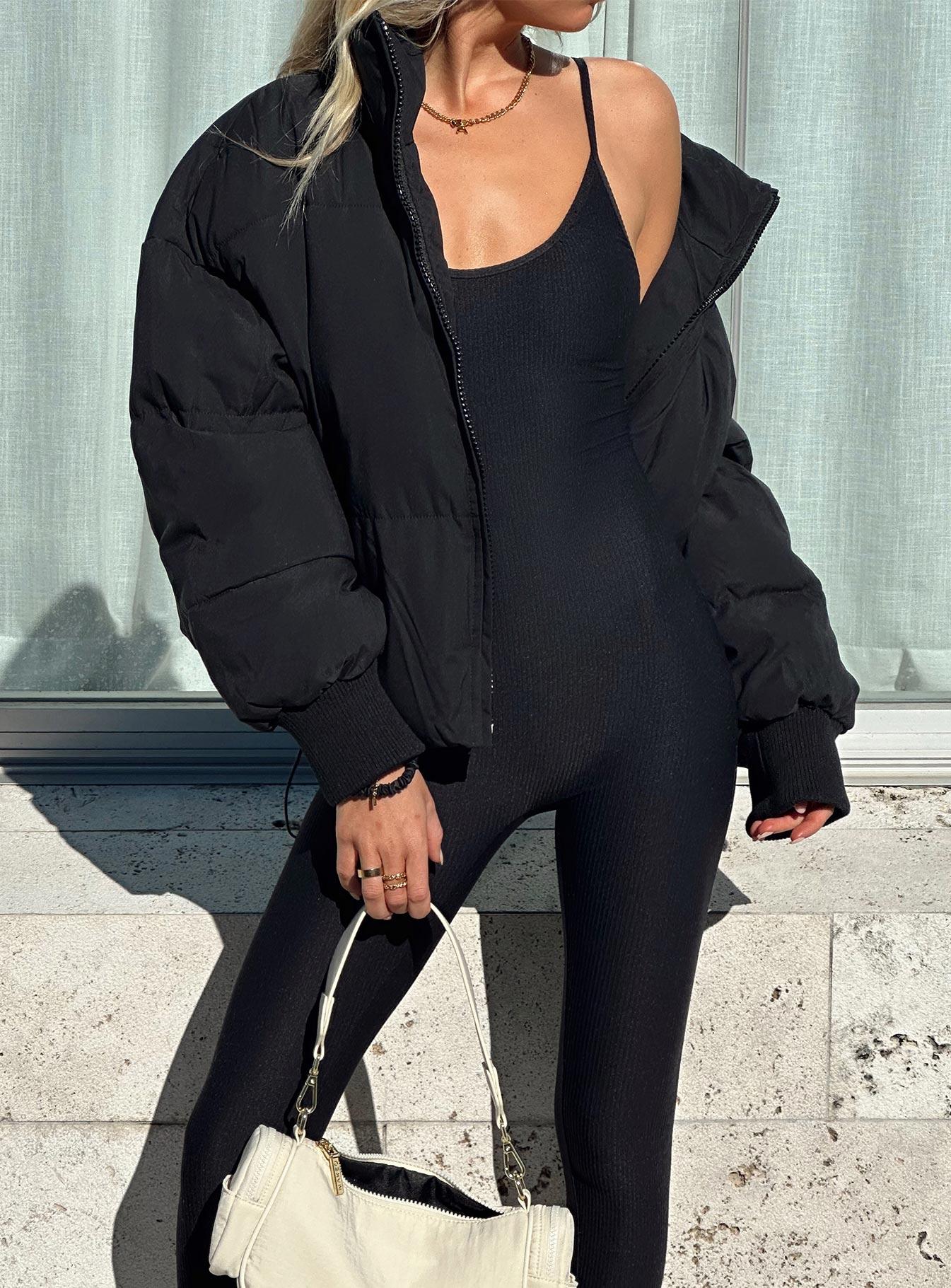 Abe Puffer Jacket Black Product Image