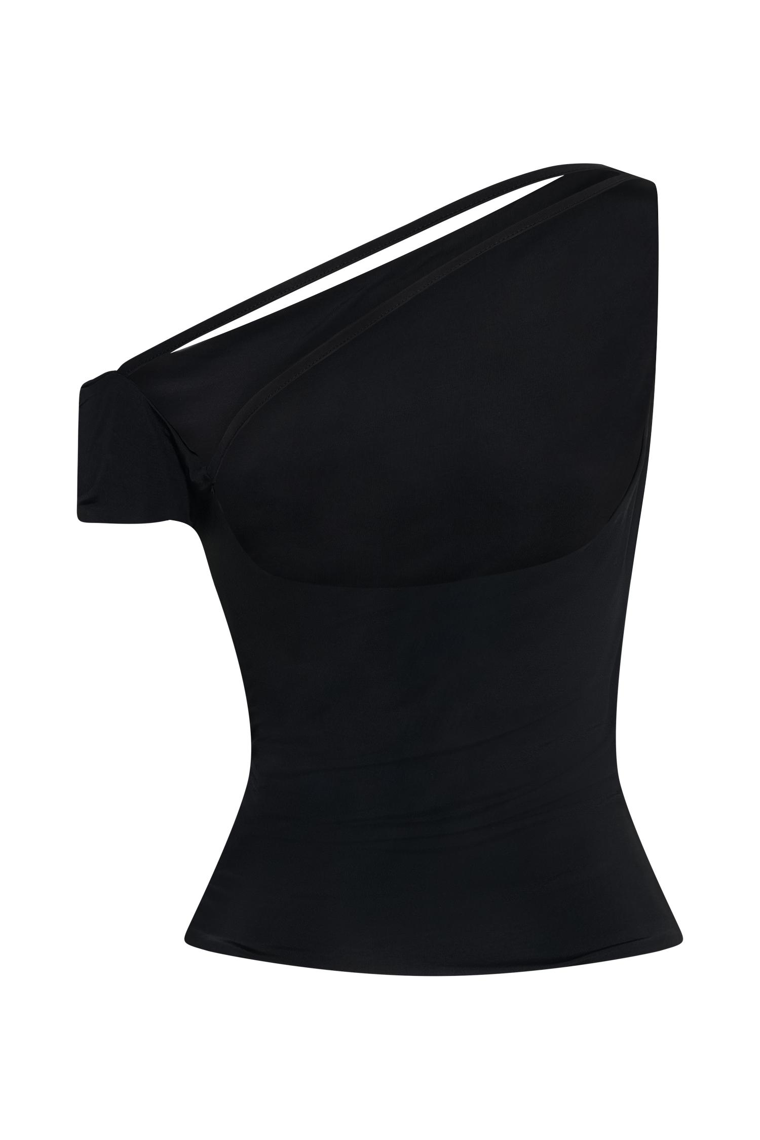 Kacey Slinky Off Shoulder Top - Black Product Image