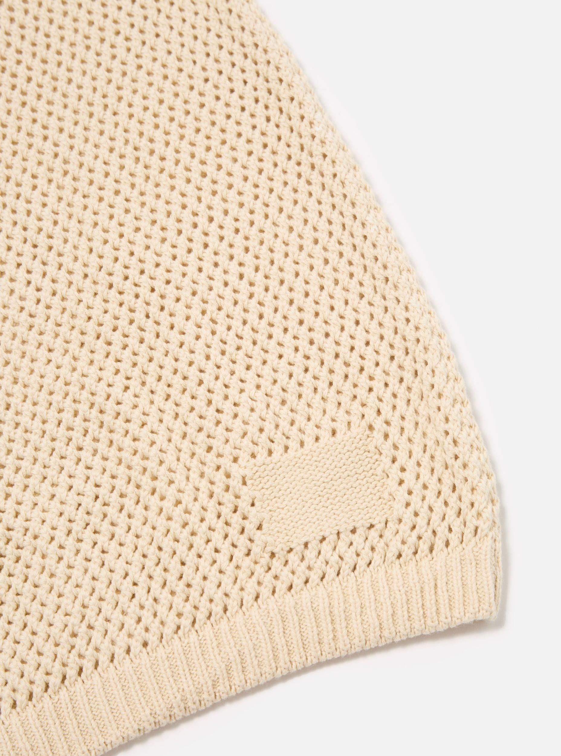 Universal Works S/S Knit Shirt in Ecru Open Knit Product Image