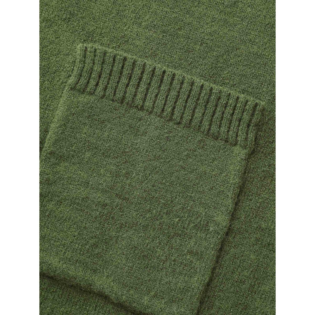 Plus Size Bandana Geometric Patch Pocket Cardigan Moss Women Casual Loose Long Sleeve Everyday Cardigans BloomChic 10/M Product Image