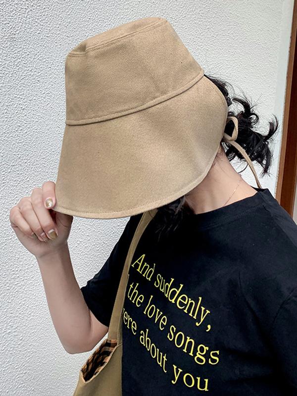 Going Out Solid Color Sun Protection Fisherman Hat Product Image