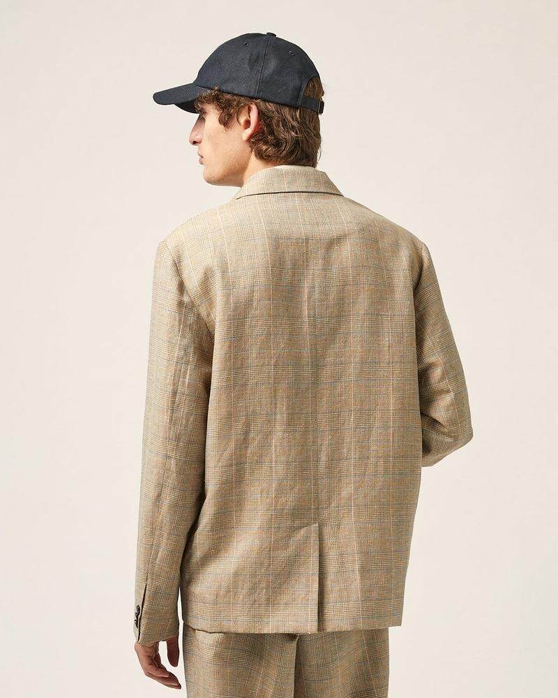 Plaid Linen Blazer Product Image