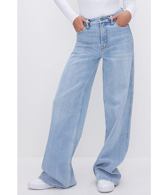 Good American Good Skate Wide Leg Jeans Product Image