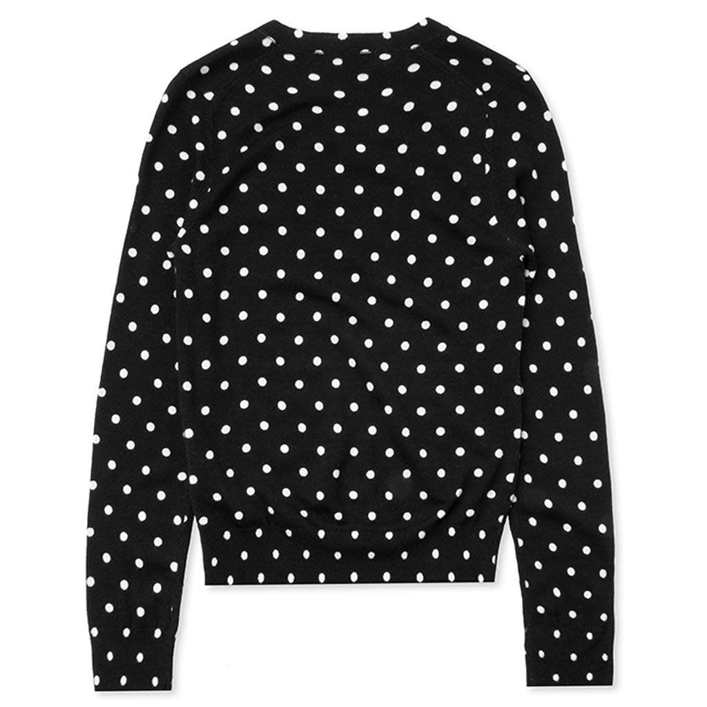 Womens Polka Dot Sweater - Black Female Product Image