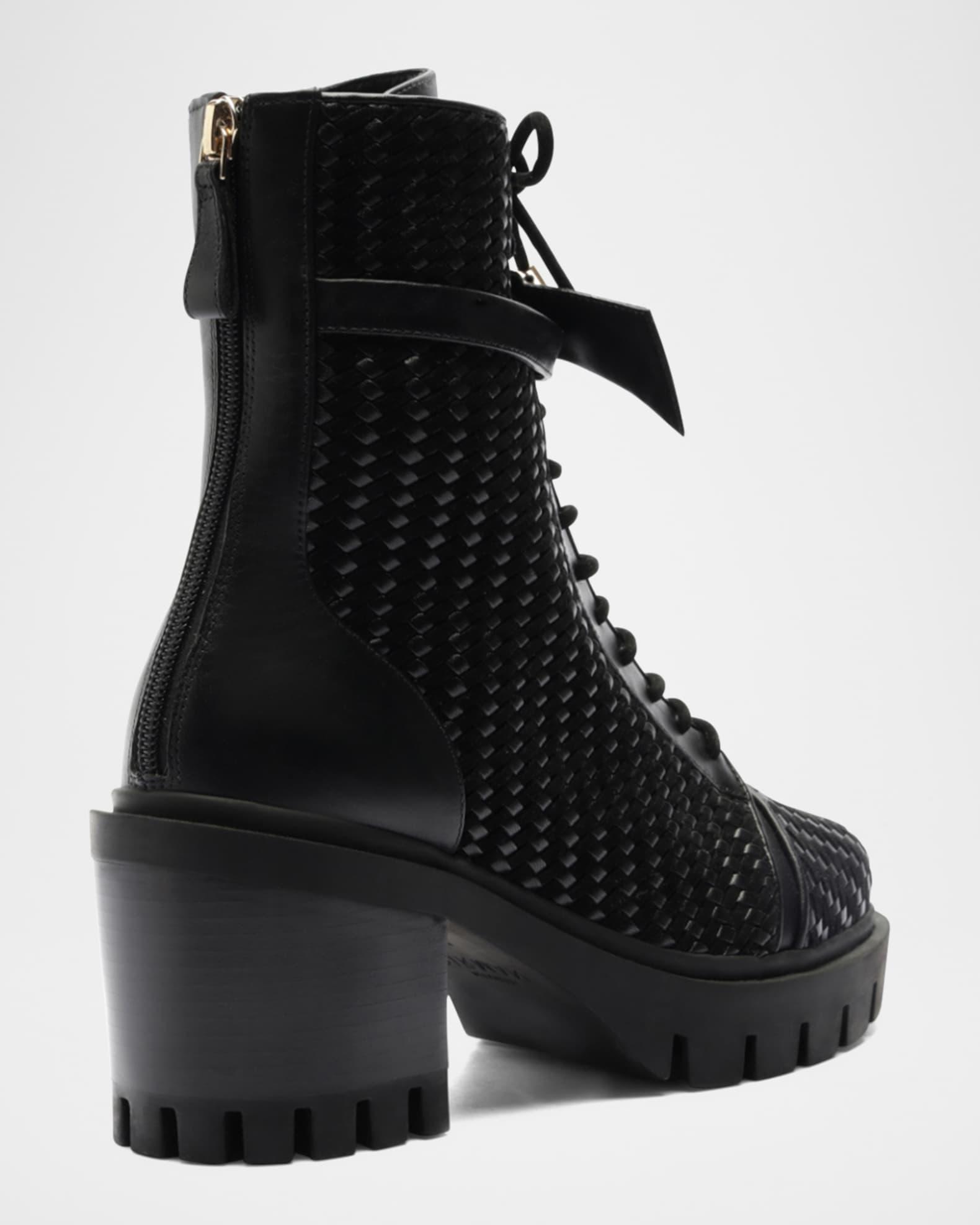 Tresse Leather Combat Boots Product Image